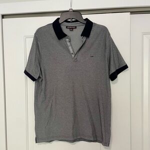 Michael Kors Gray and Black Polo Shirt